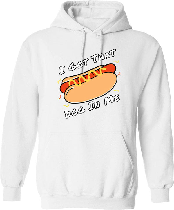 I Got That Dog In Me Funny Retro Vintage Sports Meme Hotdog Hoodie - White
