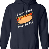 I Got That Dog In Me Funny Retro Vintage Sports Meme Hotdog Hoodie - Navy