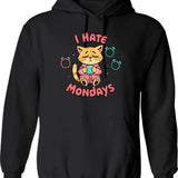 I Hate Lasagna Hoodie - Retro Graphic Pullover Hoodie for Men & Women - Black