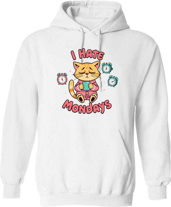 I Hate Lasagna Hoodie - Retro Graphic Pullover Hoodie for Men & Women - White