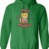 I Hate Lasagna Hoodie - Retro Graphic Pullover Hoodie for Men & Women - Green