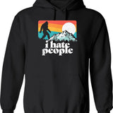 I Hate Mondays Hoodie - Retro Graphic Pullover Hoodie for Men & Women - Black