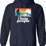 I Hate Mondays Hoodie - Retro Graphic Pullover Hoodie for Men & Women - Navy