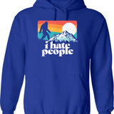 I Hate Mondays Hoodie - Retro Graphic Pullover Hoodie for Men & Women - Blue