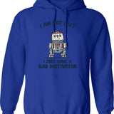 I Hate People Camping Outdoors Sarcastic Hoodie Gift - Blue