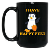 I Have Happy Feet Black Coffee Mug, Gift Coffee Mug - Black