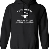 I Heart Dubstep Hoodie - Retro Graphic Pullover Hoodie for Men & Women - Black