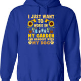 I Just Wanna Drink Wine And Pet My German Shepherd Funny Wine Wine Lover Dog Mom Gift For Wino And Dog Love Pet My Dogs Drink Hoodie - Blue