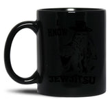 I Know Jew Jitsu Funny Gift Jews Rabbi Black Coffee Mug, Gift Coffee Mug