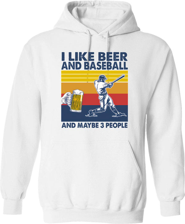 I Like Bad Music Only Hoodie - Retro Graphic Pullover Hoodie for Men & Women - White