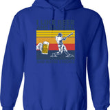 I Like Bad Music Only Hoodie - Retro Graphic Pullover Hoodie for Men & Women - Blue