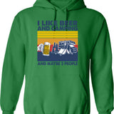 I Like Beer And Baseball And Maybe 3 People Hoodie - Green