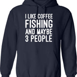 I Like Boring Things... Hoodie - Retro Graphic Pullover Hoodie for Men & Women - Navy