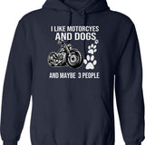 I Like Ike Political Button Vintage Distressed Hoodie - Navy