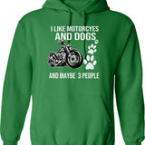 I Like Ike Political Button Vintage Distressed Hoodie - Green