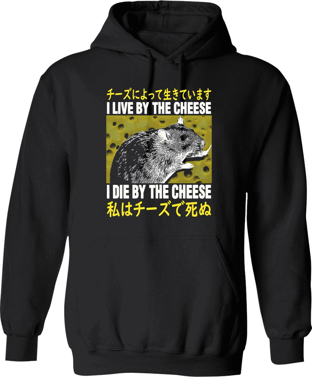 I Live By The Cheese Rat Hoodie - Black