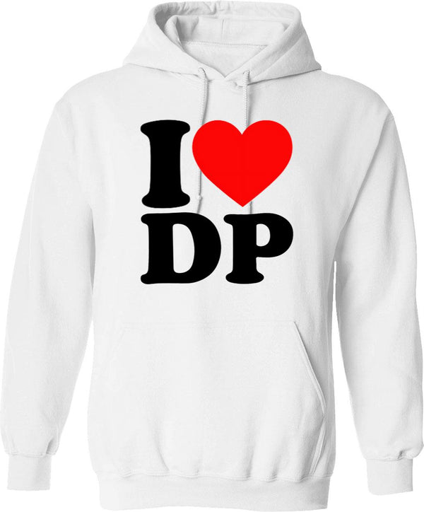 I Love Cheating Design Hoodie - Retro Graphic Pullover Hoodie for Men & Women - White