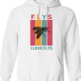 I Love Dp Funny Vintage Hoodie - Retro Graphic Cosy Pullover - White