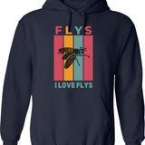 I Love Dp Funny Vintage Hoodie - Retro Graphic Cosy Pullover - Navy