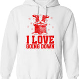 I Love Flys Hoodie - Retro Graphic Pullover Hoodie for Men & Women - White