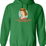 I Love Jazz Hoodie - Retro Graphic Pullover Hoodie for Men & Women - Green