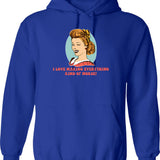 I Love Jazz Hoodie - Retro Graphic Pullover Hoodie for Men & Women - Blue