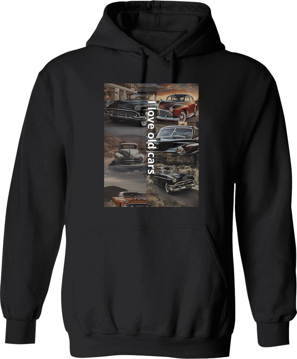 I Love Nyc Hoodie - Retro Graphic Pullover Hoodie for Men & Women - Black