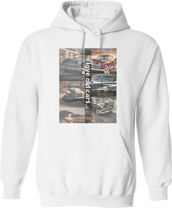 I Love Nyc Hoodie - Retro Graphic Pullover Hoodie for Men & Women - White