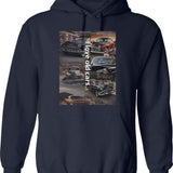 I Love Nyc Hoodie - Retro Graphic Pullover Hoodie for Men & Women - Navy