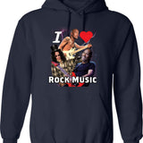 I Love Old Cars Hoodie - Retro Graphic Pullover Hoodie for Men & Women - Navy