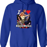 I Love Old Cars Hoodie - Retro Graphic Pullover Hoodie for Men & Women - Blue