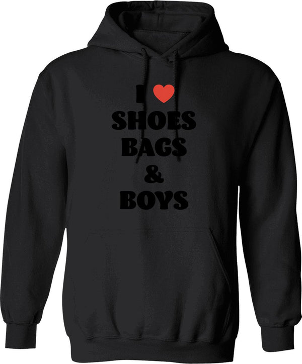 I Love Rock Music Shirt Hoodie - Retro Graphic Pullover Hoodie for Men & Women - Black