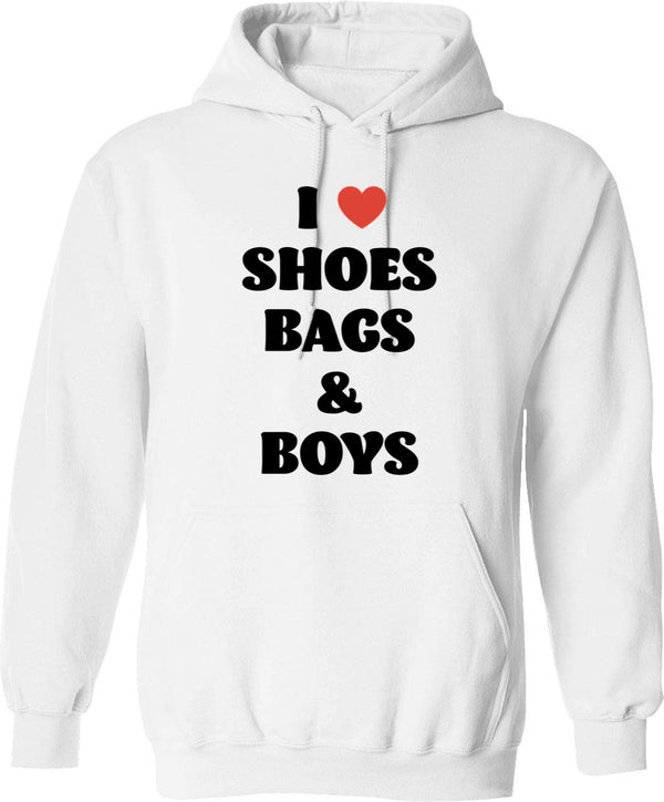 I Love Rock Music Shirt Hoodie - Retro Graphic Pullover Hoodie for Men & Women - White