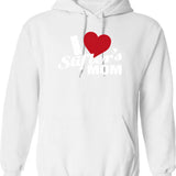 I Love Sluts Hoodie - Retro Graphic Pullover Hoodie for Men & Women - White
