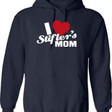 I Love Sluts Hoodie - Retro Graphic Pullover Hoodie for Men & Women - Navy