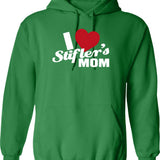 I Love Sluts Hoodie - Retro Graphic Pullover Hoodie for Men & Women - Green