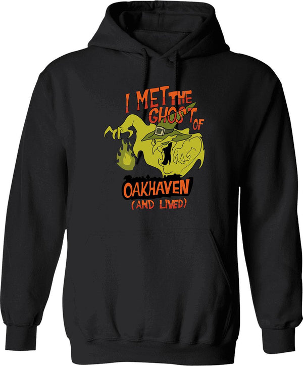 I Met The Ghost of Oakhaven and Lived Graphic Pullover Hoodie - Black