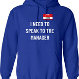 I Need To Mullet Over Hoodie - Retro Graphic Pullover Hoodie for Men & Women - Blue