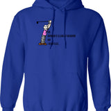 I Never Finish Anythin Hoodie - Retro Graphic Pullover Hoodie for Men & Women - Blue