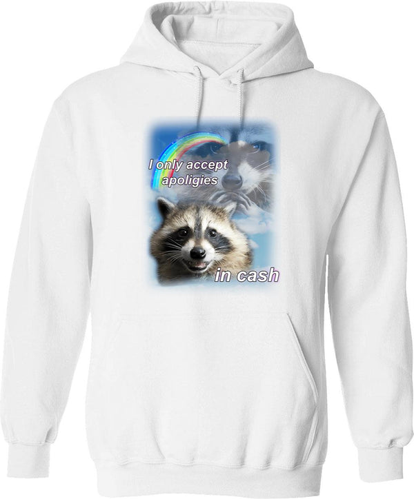 I Never Slice.... Hoodie - Retro Graphic Pullover Hoodie for Men & Women - White