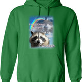 I Never Slice.... Hoodie - Retro Graphic Pullover Hoodie for Men & Women - Green