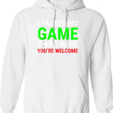 I Paused My Game To Be Here - Funny Video Gamer Gaming Player Gifts For Gamers Hoodie - White