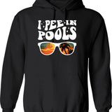 I Pee In Pools Embarrassing Humor Funny Pool Joke Hoodie - Black
