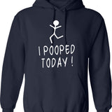 I Poop On Fascists Hoodie - Retro Graphic Pullover Hoodie for Men & Women - Navy