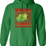 I Reject Your Reality Hoodie - Retro Graphic Pullover Hoodie for Men & Women - Green