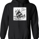 I Require Snacks Raccoon Hoodie - Retro Graphic Pullover Hoodie for Men & Women - Black