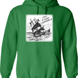 I Require Snacks Raccoon Hoodie - Retro Graphic Pullover Hoodie for Men & Women - Green