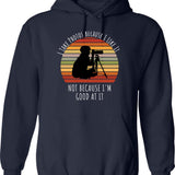 I Study Triggernometry Gun On Back Funny Veteran Hoodie - Navy