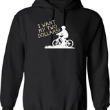 I Want My Two Dollars Graphic Pullover Hoodie - Black