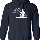 I Want My Two Dollars Graphic Pullover Hoodie - Navy